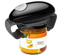 Chulovs Electric Jar Opener, Automatic, Black Plastic Jar Opener, 19*7*9.5CM, Kitchen Gadget for New Sealed Jars, Hands Free, Less Effort (CS0187)