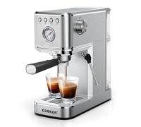 CHULUX Kom-Pro 20 Bar Espresso Machine, Semi-Automatic Stainless Steel Coffee Machine with Milk Frother