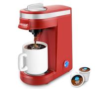 CHULUX Mini Coffee Maker for K Capsule, Single Serve Coffee Maker for One Cup Americano, Lightweight Pod Coffee Machine, Red