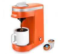 CHULUX Mini Coffee Maker for K Capsule, Single Serve Coffee Maker for One Cup Americano, Lightweight Pod Coffee Machine, Orange