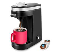 CHULUX Single Serve Coffee Maker Brewer for Single Cup Capsule with 12 Ounce Reservoir,Black