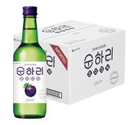 Chum Churum Korean Soju 350ml (20 Bottles) - Fruit Flavoured & Classic Spirit - 12%-16.5% Alc Vol - Alcoholic Beverage (Plum)