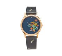Chumbak Teal Tropical Birdie Watch - Black, Black, strap, Black, strap