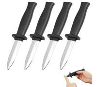CHUMHU Fake Knife, Prop Knife, 4 Pcs Retractable Kn ife Prop, Toy Knif e, Realistic Dagger K nife Toy, Telescopic Toy Knif e, Ret ractable Prank K nife, Plastic Kn ife Pr op, Joke Retrac table Kni fe
