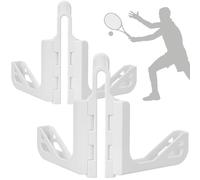 Chumia 2 Pack White Foldable Tennis Net Phone Mount, Adjustable Court Fence Camera Holder for Coaching & Match Record, Stable Clip-on Phone Stand for Tennis Badminton, Ideal for Live-Stream & Gift