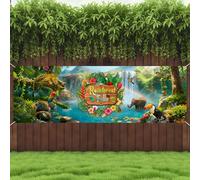 Chumia Rainforest Falls Large 18 x 6 ft VBS 2026 Backdrop Large Sized Bible Decorative Background Observe the World Exploring the Nature of God VBS Decorations Home Photo Studio Props