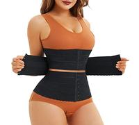 Chumian Segmented Waist Trainer for Women Waist Cincher Shapewear Tummy Control Girdle Underbust Corset Slimming Body Shaper (Black, S)