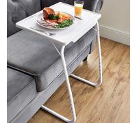 Chums Adjustable Folding TV or Laptop Table (Pack of 2) 6 Height Settings, Portable Multi-Use Valet for Jigsaws & Work