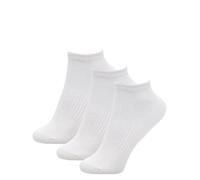 Chums Ladies 3 Pack Bamboo Trainer Socks Arch Support and Ventilated Top White 4-7
