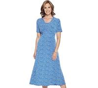 Chums Ladies 46 inch Length Spot Print Dress Cornflower Blue 20
