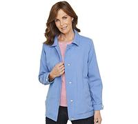 Chums Ladies Blouson Style Lightweight Jacket | Light Coat With Piping, 27.5 Inch Length, Button Cuffs