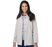Chums Ladies Blouson Style Lightweight Jacket | Light Coat With Piping, 27.5 Inch Length, Button Cuffs