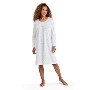 Chums Ladies Brushed Fleece Print Nightdress 40 inch Blue 24-26