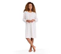 Chums Ladies Brushed Fleece Print Nightdress 40 inch Pink 24-26