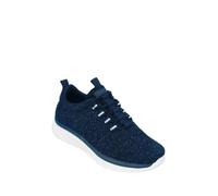 Chums Ladies Bungee Wide E Fit Knitted Glitter Fabric Trainer with Flexisole, Cushioned Ankle Collar and Padded in-Sock Navy 4