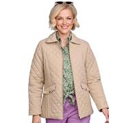 Chums Ladies Diamond Quilted Showerproof Jacket Stone 10