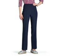 Chums Ladies Figure Flattering Trousers Fully Elasticated Comfort Pull-On Pants with Pintuck Stitch Navy 16 Extra Short