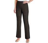 Chums Ladies Figure Flattering Trousers Fully Elasticated Comfort Pull-On Pants with Pintuck Stitch Black 10