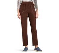 Chums Ladies Fleece Trousers with Elasticated Waist Zip Pockets Womens Pull On Trousers Chocolate 10 Short