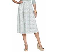 Chums Ladies Floral Print Skirt with Easy Pull-On Elasticated Waist | Stylish Design With Flower Printed Detail | Petite (25") & Regular (27") Length, Sizes 10 - 24