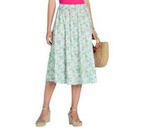Chums Ladies Floral Print Skirt with Easy Pull-On Elasticated Waist | Stylish Design With Flower Printed Detail | Petite (25") & Regular (27") Length, Sizes 10 - 24