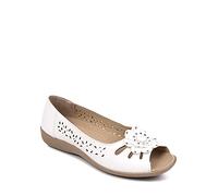Chums Ladies Flower Slip On Open Toe Sandal White 5 UK