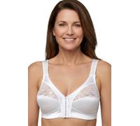 Chums Ladies Front Fastening Bra Soft Cup with Lace Trim Extra Wide Strap Bra for Women