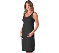 Chums Ladies Full Slips (Pack of 2) Soft & Comfortable Women's Underslips with Lace Detail Classic Lingerie Essentials Black 20