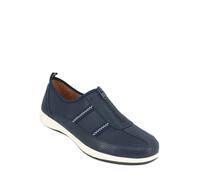 Chums Ladies Lightweight Zip Front Wide E Fit Trainers with Cushioned Comfort Sole Navy 7