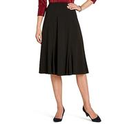 Chums Ladies Lined Soft Jersey Skirt with Godet Panels - Elegant Mid-Length Style Black 20-22