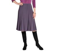 Chums Ladies Lined Soft Jersey Skirt with Godet Panels - Elegant Mid-Length Style Mink 16-18