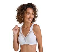 Chums Ladies Marlon Front Fastening Full Back Support Bra, Non Wired Cotton Rich Comfort Bra White