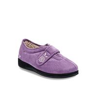 Chums Ladies Padders Camilla Extra Wide EE Fit Memory Foam Slippers with Touch Fastening & Anti-Slip Soles Lavender 7 UK