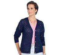 Chums Ladies Pointelle Knit Button-Up Cardigan, Lightweight Summer Sweater