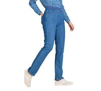 Chums Ladies Pull On Jersey Waist Stretch Jean with 2 Front Pockets Stonewash 14