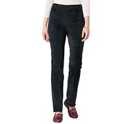 Chums Ladies Pull On Needlecord Trousers Cotton Rich Stretch Elasticated Waist Warm Comfortable Smart Casual Corduroy Trousers Sizes 10-22 Black 18