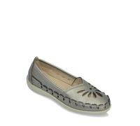 Chums Ladies Slip On Shoes Stylish Cut Out Design with Comfortable Cushioned Insole Breathable Design Flexible Sole Pewter 8 UK