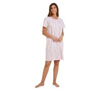 Chums Ladies Slub Cotton Ricrac Trim Printed Nightdress Button Placket Short Sleeve Woven Sleepwear Sizes 8-26