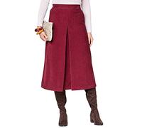 Chums Ladies Stretch Babycord A-Line Skirt, Cotton Rich Corduroy | Pull-On with Elasticated Waist, Two Front Pockets, Midi Length 27"/29", Sizes 10-22