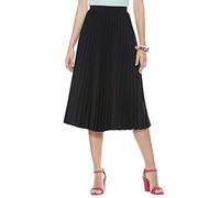 Chums Ladies Sunray Permanent Pleat Jersey Skirt Comfortable and Stylish Elasticated Waist Two Length Options Black 22 Petite