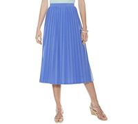 Chums Ladies Sunray Permanent Pleat Jersey Skirt Comfortable and Stylish Elasticated Waist Two Length Options Blue 20 Petite