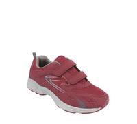 Chums Ladies Touch and Close Wide EE Fit Trainer with Cushioned Ankle Collar, Adjustable Touch Fastening & Sturdy Outdoor Sole Burgundy 8