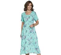 Chums Ladies Viscose Print Tea Dress Mint 12 Short