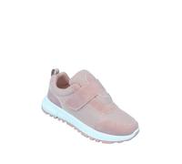 Chums Ladies Wide E Fit Front Fasten Trainers with Lightweight Mesh, Easy On & Adjustable Touch Fasten Walking Shoes for Women Dusky Pink 4