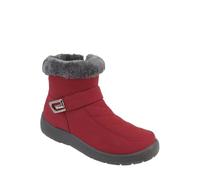 Chums Ladies Wide EE Fit Quilted Side Zip Showerproof Boot Thermal Lining & Faux Fur Trim Wine 5