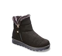 Chums Ladies Wide Fit Faux Fur Lined Boots | Women's Stylish Warm Essential Winter Boot, Mock Suede Finish, Sturdy Outdoor Sole with Cosy Textile Lining