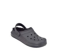 Chums Ladies Wide Fit Fleece Lined Clog Cosy Indoor & Outdoor Slip-On Lightweight Clogs Black 7
