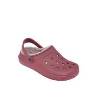 Chums Ladies Wide Fit Fleece Lined Clog Cosy Indoor & Outdoor Slip-On Lightweight Clogs Burgundy 5