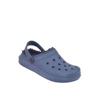 Chums Ladies Wide Fit Fleece Lined Clog Cosy Indoor & Outdoor Slip-On Lightweight Clogs Navy 6