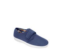 Chums Men's Canvas Touch Fasten Shoe Extra Wide Fit Lightweight, Breathable & Adjustable Navy 13